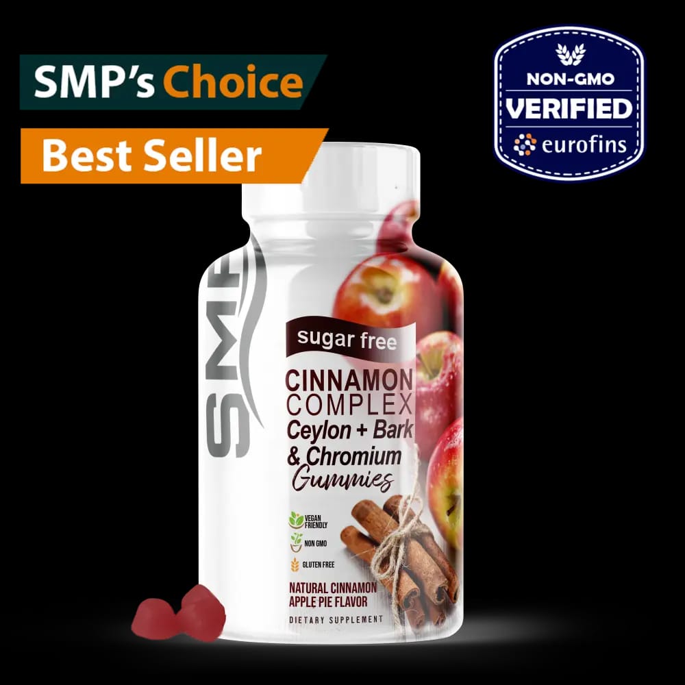 Sugar-Free Cinnamon Complex 2,000mg - Ceylon + Bark + Chromium - Natural Cinnamon Apple Pie Flavor
