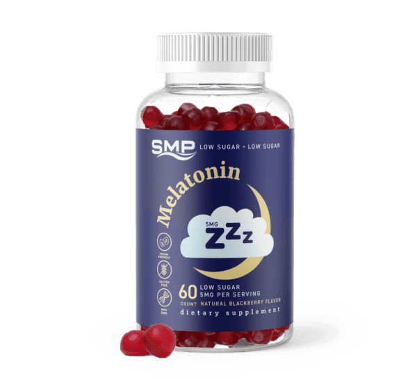 Melatonin Gummies – 5mg – Low Sugar - Natural Blackberry Flavor – Vegan-Friendly – Non-GMO – Gluten-Free