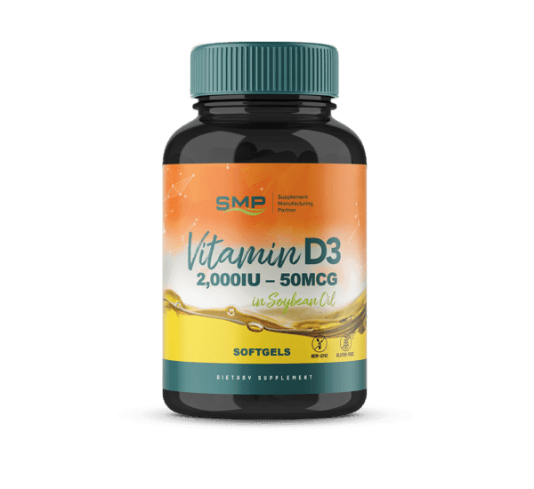 Vitamin D3 2,000IU – 50mcg – Softgels – Soybean Oil