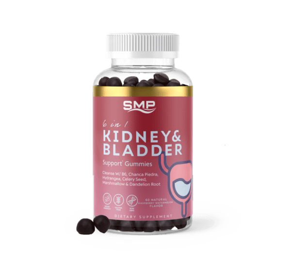 6 In 1 Kidney & Bladder Support – Cleanse W/ B6, Chanca Piedra, Hydrangea, Celery Seed, Marshmallow & Dandelion Root – Natural Raspberry Watermelon Flavor – Non-GMO – Gluten Free – Vegan