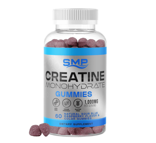 1,000 mg Creatine Monohydrate Per Gummy Blue Raspberry Flavored