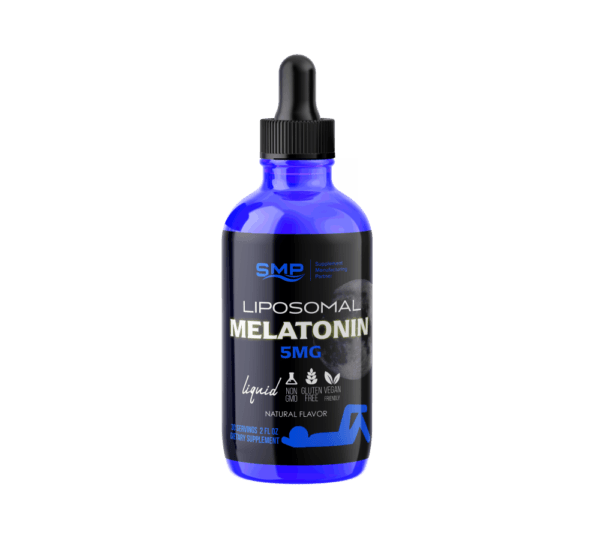 Liposomal Melatonin 5mg Liquid W/ MCT Oil – Phospholipid & Bioperine® Absorption - 30 Servings - 2oz – Natural Flavors – Gluten Free – Non-GMO – Vegan Friendly
