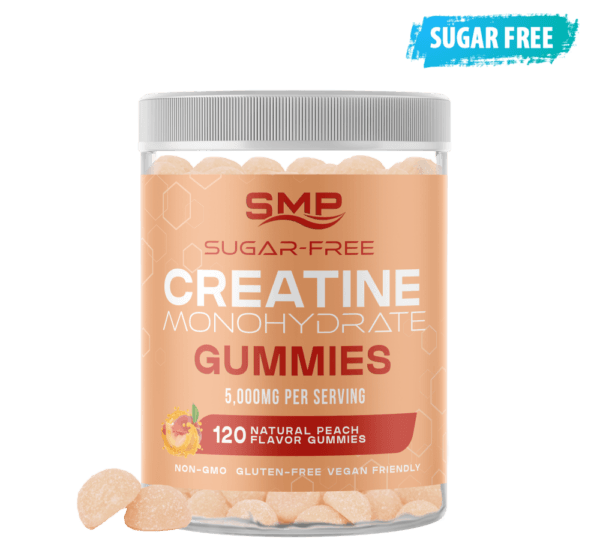 1,250mg Creatine Monohydrate Per Sugar Free Gummy-Natural Sour Peach Flavor