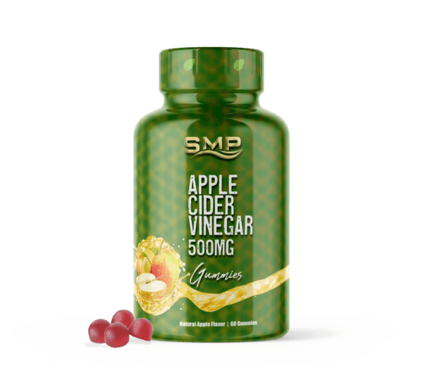 Apple Cider Vinegar Gummies (ORGANIC) 500mg ACV – Organic Apple Flavor – Natural Colors – Gum Drop Shape