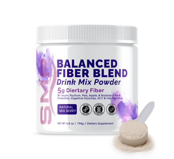 Balanced Fiber Powder + Blend Drink Mix 194.4 g - Mixed Berry Flavored