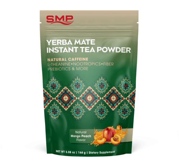 Natural Peach Mango Flavored Yerba Mate Powder (30 Servings)