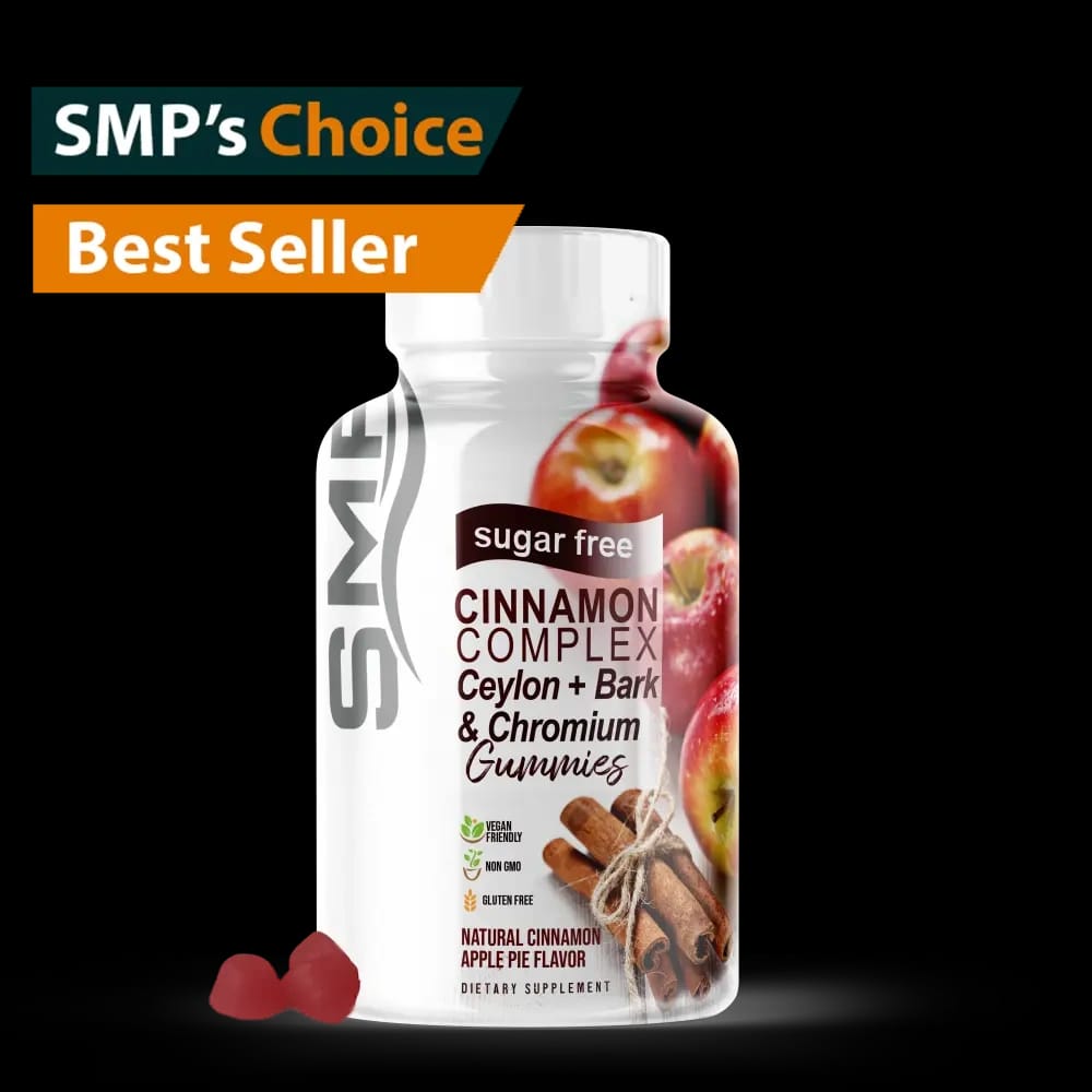 Sugar-Free Cinnamon Complex 2,000mg - Ceylon + Bark + Chromium - Natural Cinnamon Apple Pie Flavor