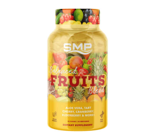 Balanced Fruits Blend + Bioperine Capsules - Aloe Vera, Tart Cherry, Cranberry, Elderberry & Much More !
