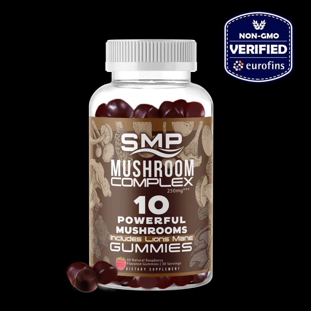 Mushroom 10-Plex 2,500mg Gummies -Lions Mane & 9 more Mushroom 10:1 Extracts