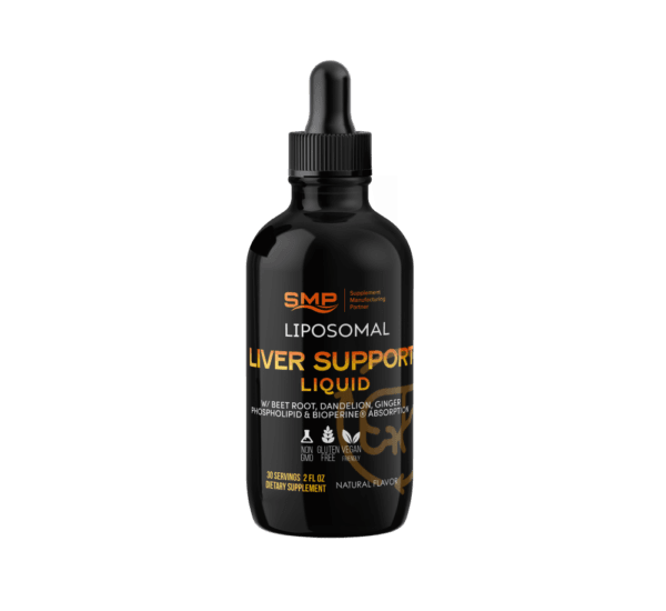 Liposomal Liver Support Liquid W/ Milk Thistle – Dandelion - Ginger – Phospholipid & Bioperine® Absorption - 30 Servings - 2oz – Natural Flavors – Gluten Free – Non-GMO – Vegan Friendly