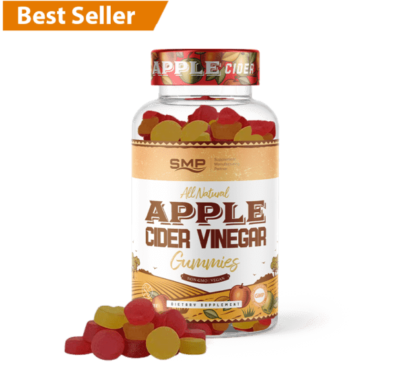 All Natural Apple Cider Vinegar Gummies (ACV) W/ Ginger Root – 500 mg – Natural Flavor & Color