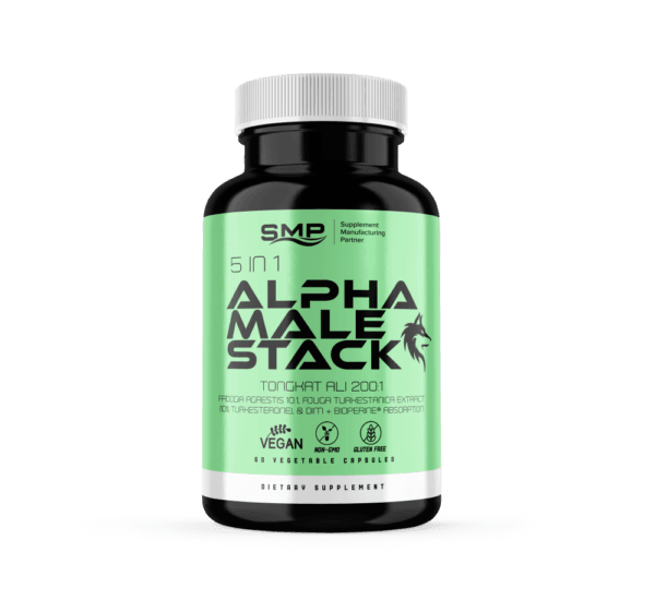 5 In 1 Alpha Male Stack W/ Tongkat Ali 200:1, Fadogia Agrestis 10:1, Ajuga Turkestanica Extract