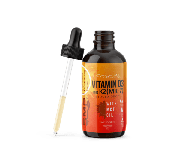 1oz unflavored vitamin D3/K2 (MK-7) liquid drops with mct oil 60 servings  vegetarian non gmo gluten free