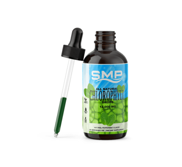 All Natural Liquid Chlorophyll Drops 12,000 Mg Natural Peppermint Flavor 60 Servings 2oz Vegan non GMO Gluten Free