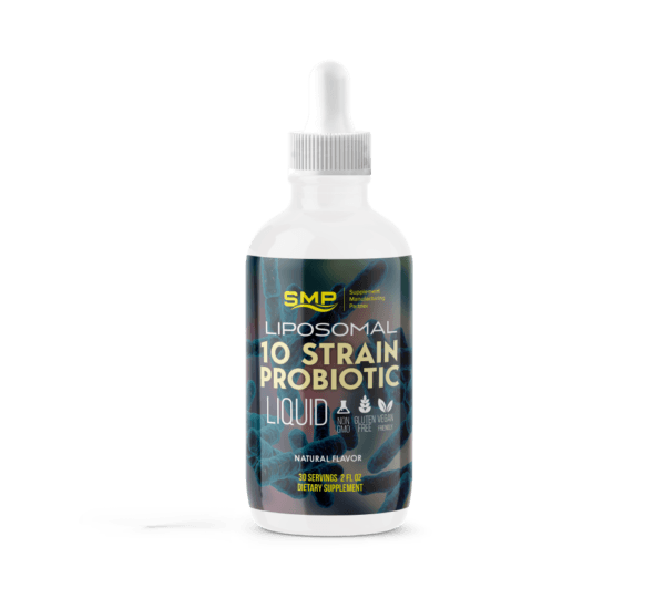 Liposomal 10 Strain Probiotic Blend Liquid - Phospholipid & Bioperine® Absorption - 20 Servings - 2oz – Natural Flavors – Gluten Free – Non-GMO – Vegan Friendly