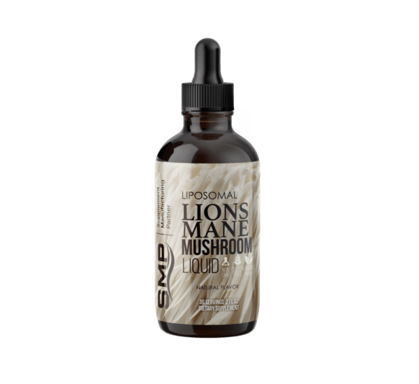 Liposomal Lions Mane Mushroom Liquid – Phospholipid & Bioperine® Absorption – Natural Flavors – Gluten Free – Non-GMO – Vegan Friendly