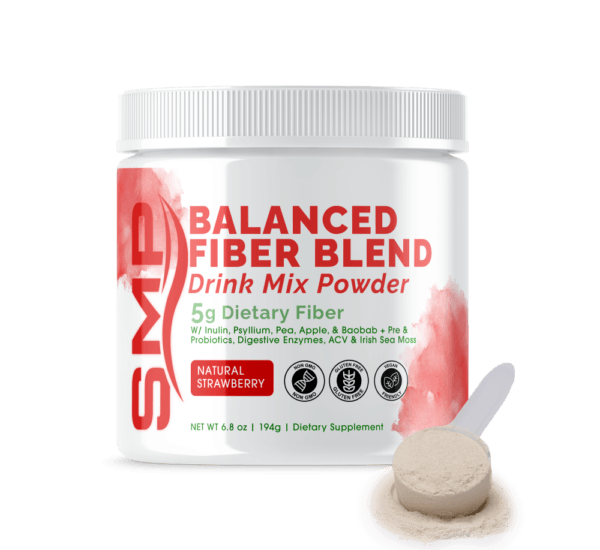 Balanced Fiber Powder + Blend Drink Mix 194.4 g - Strawberry Flavored