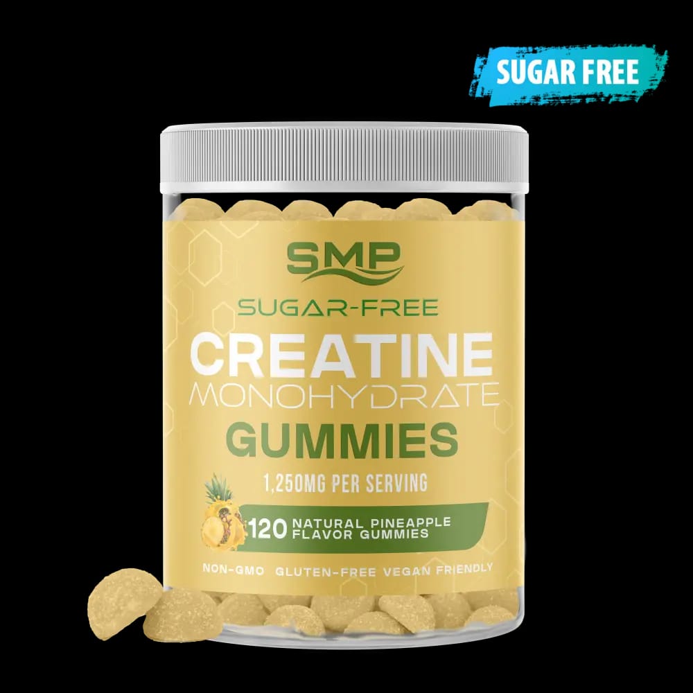 Sugar Free Natural Sour Pineapple Creatine Monohydrate Gummies 1250mg, 4g