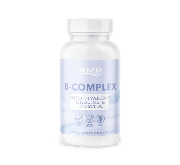 B-Complex + Vitamin C, Choline, & Inositol Veggie Capsules - Gluten Free - Non-GMO – Vegan Friendly