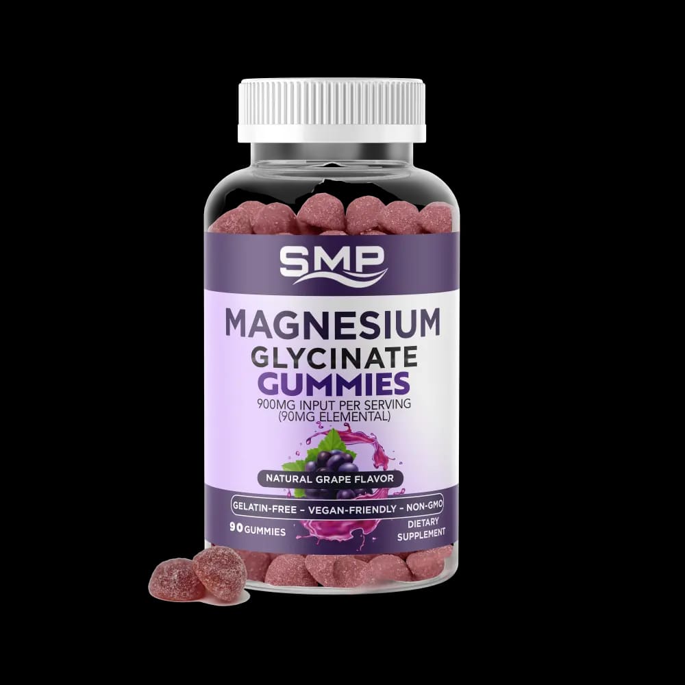 Magnesium Glycinate Gummies 600mg 60mg Elemental - Natural Grape Flavor