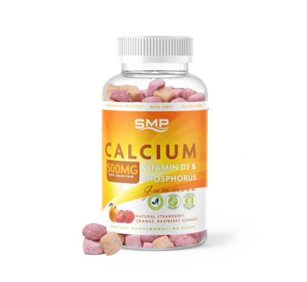 High Potency 500mg Calcium + Vitamin D3 & Phosphorus Gummies - Mixed Flavors