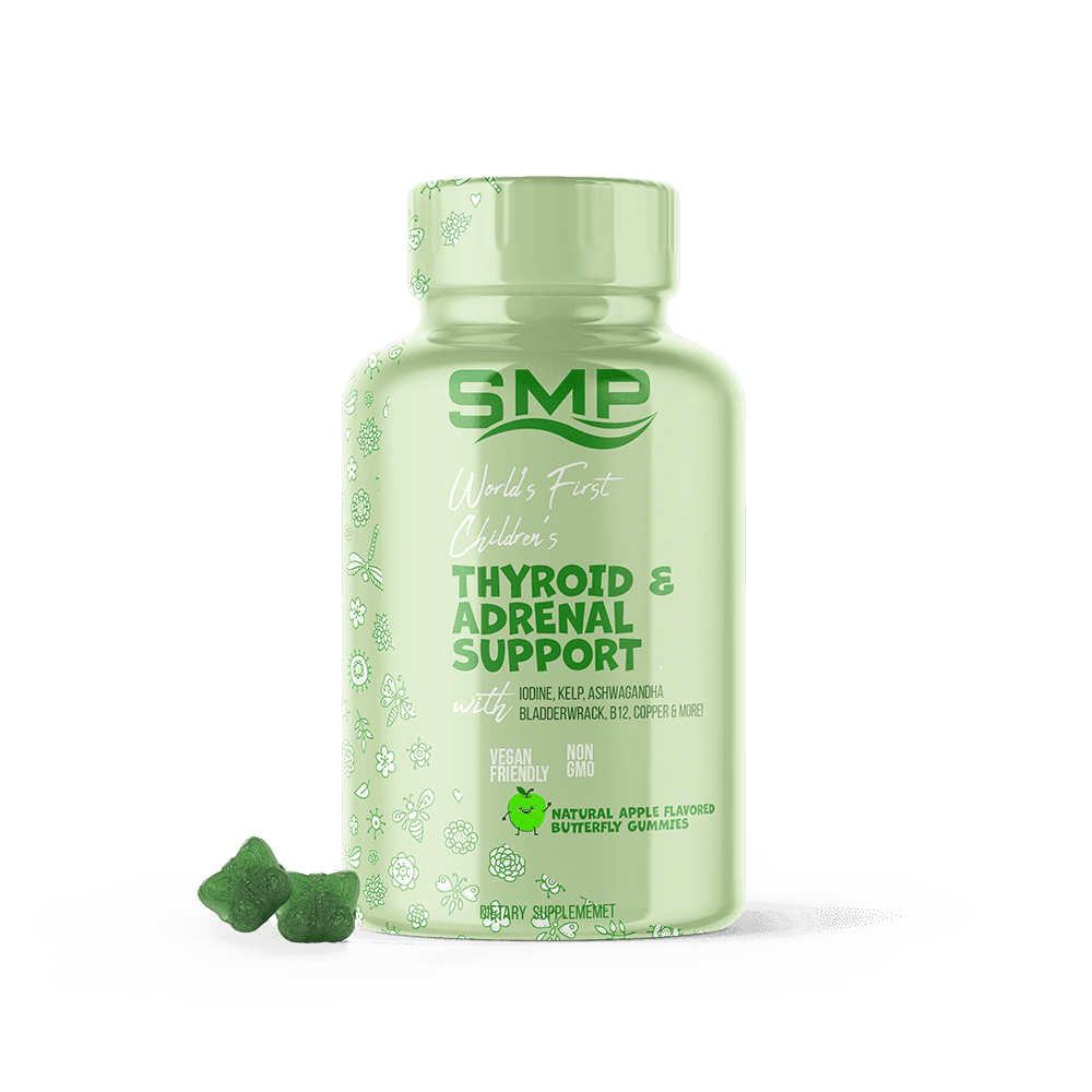 Kids Amazing Thyroid Support (Worlds First) & Adrenal Gummies W/ Iodine & Kelp – Ashwagandha – Bladderwrack – Methyl B12 – Copper & More – Non-GMO – Gluten-Free – Vegan-Friendly