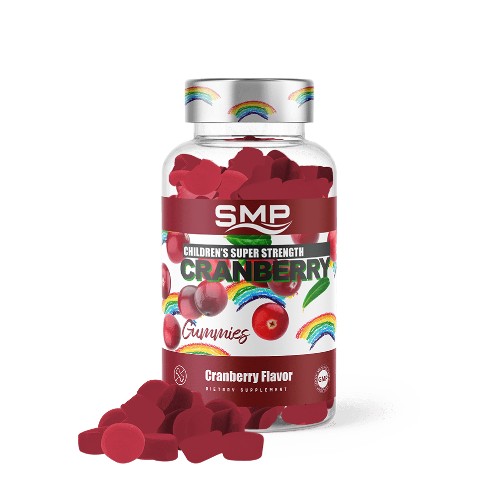 Kids Super Strength Cranberry Gummies w/ 500mg Natural Cranberry Puree – Gluten Free – Non-GMO – Vegan Friendly