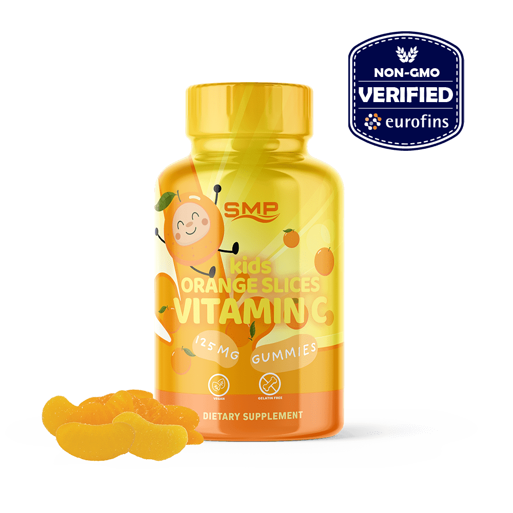 Kids 4+ Vitamin C Slices 125mg - Natural Orange Flavor - Gelatin Free - Vegan Friendly