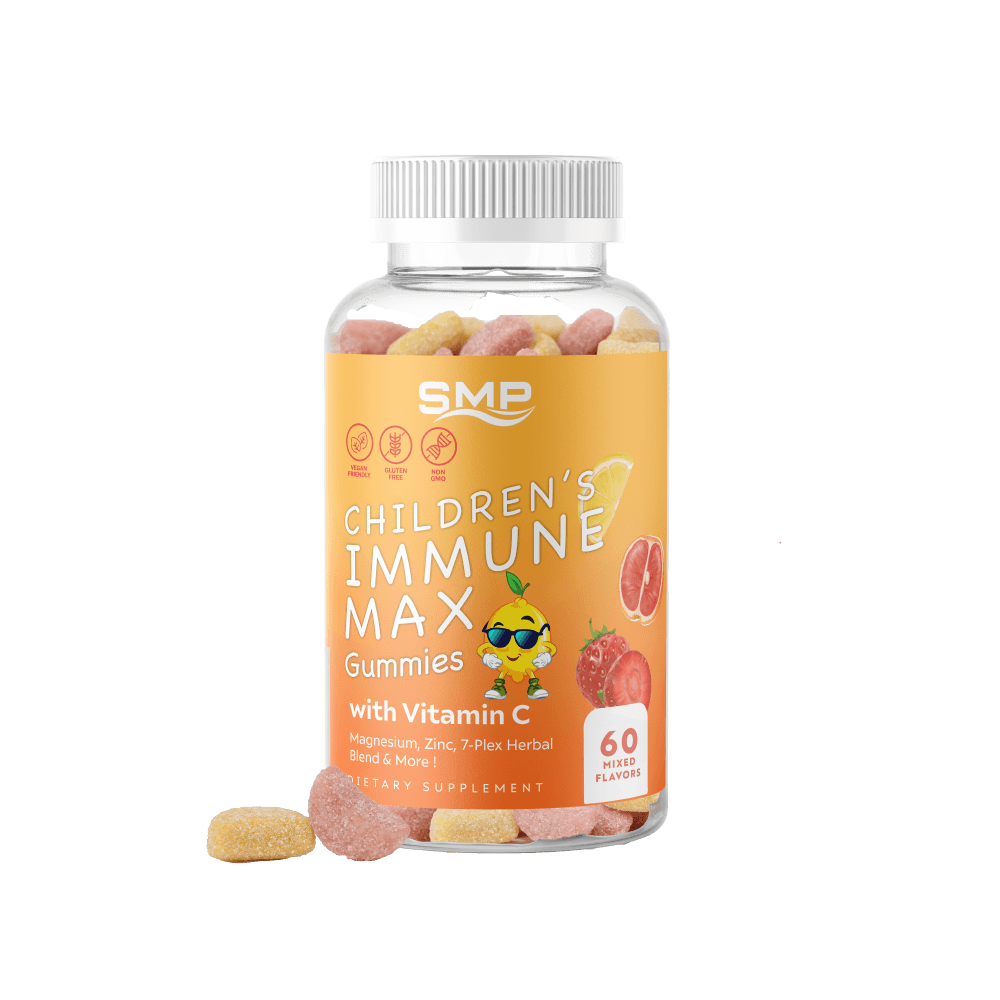 Kids Immune Max – 300mg Vitamin C, Magnesium, Zinc, 7-Plex Herbal Blend & More ! Mixed Flavors – Gluten Free – Non-GMO – Vegan Friendly