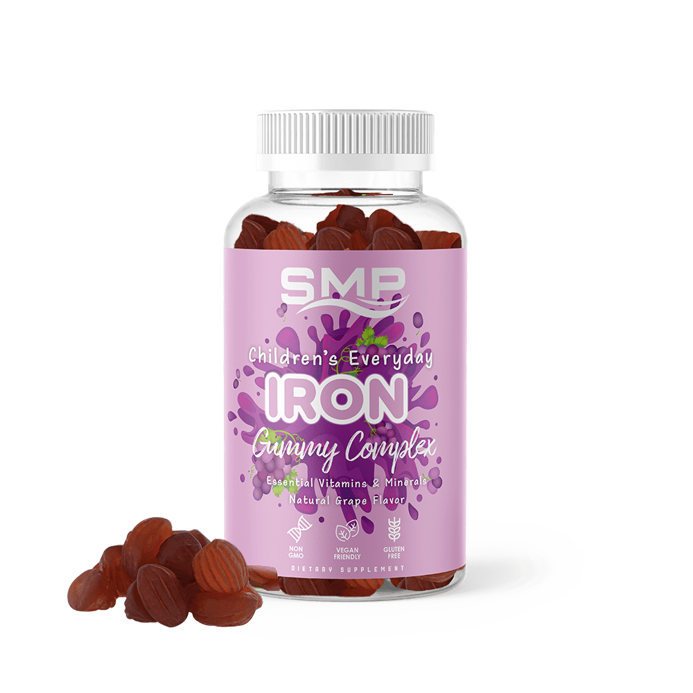 Kids Everyday Iron Gummy Complex + Essential Vitamins & Minerals – Natural Grape Flavor – Non-GMO – Gluten Free – Vegan Friendly