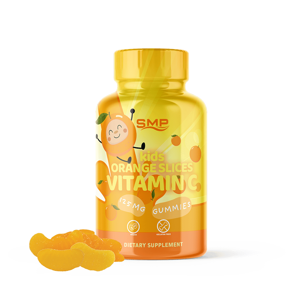 Kids 4+ Vitamin C Slices 125mg - Natural Orange Flavor - Gelatin Free - Vegan Friendly