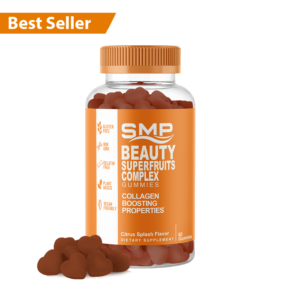 Beauty Superfruits Gummies Complex W/ Grape Seed, Amla, Resveratrol, Bamboo Extract & More! – Collagen Boosting Properties – Non-GMO – Gluten-Free – Vegan-Friendly