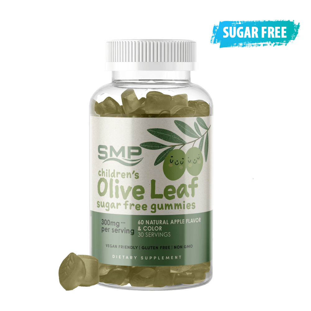 Kids 300mg*** Olive Leaf Gummy 20% Oleuropein – Sugar Free – Natural Apple Flavor & Color – Gluten Free – Non-GMO – Vegan Friendly
