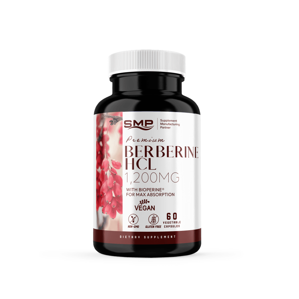 Premium Berberine HCL 1,200mg Per Serving W/ Bioperine® – Excipient Free Vegetable Capsules – Non-GMO – Gluten-Free – Vegan