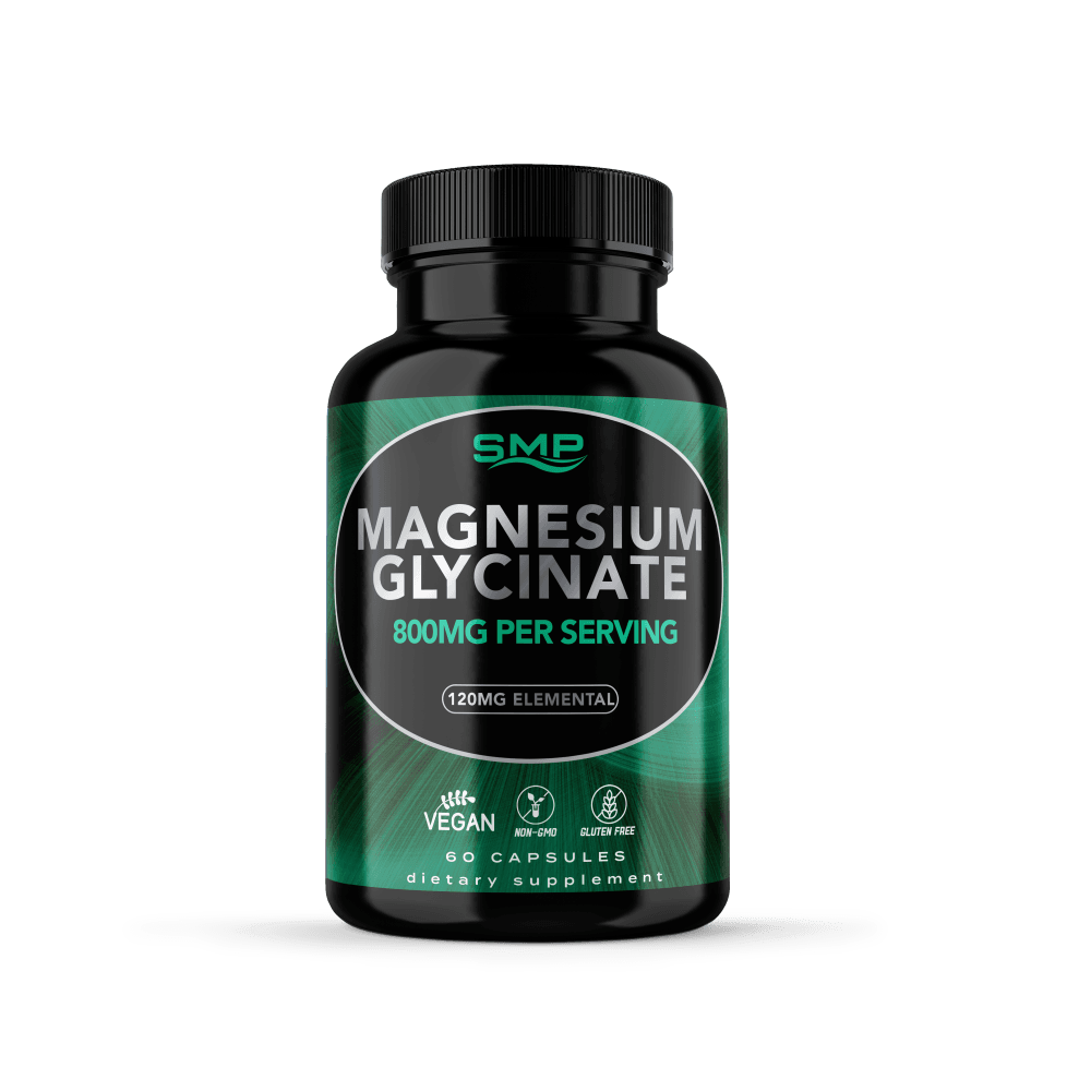 Magnesium Glycinate 800mg Per Serving Vegetable Capsules (240mg Elemental) – Non-GMO – Gluten Free – Vegan