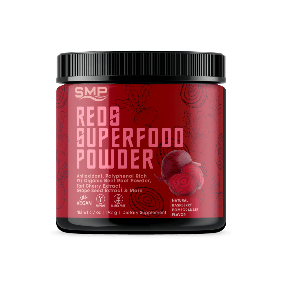 Reds Superfood Powder - Antioxidant, Polyphenol Rich W/ Organic Beet Root Powder, Tart Cherry Extract, Grape Seed Extract & More ! Natural Raspberry Pomegranate Flavor – Non-GMO – Gluten Free – Vegan Friendly