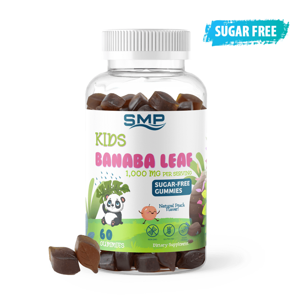 Kids 1,000mg*** Banaba Leaf Gummy – Sugar Free – Natural Peach Flavor & Color – Gluten Free – Non-GMO – Vegan Friendly