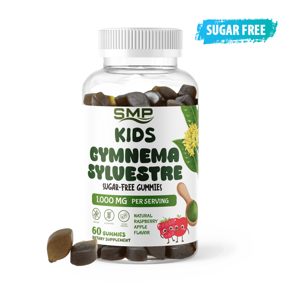 Kids 1,000mg*** Gymnema Sylvestre Leaf Gummy – Sugar Free – Natural Raspberry Apple Flavor & Color – Gluten Free – Non-GMO – Vegan Friendly