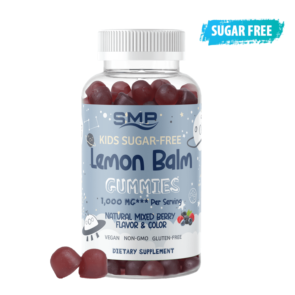 Kids 1,000mg*** Lemon Balm Gummy – Sugar Free – Natural Mixed Berry Flavor & Color – Gluten Free – Non-GMO – Vegan Friendly