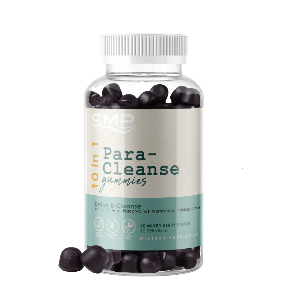 10 In 1 Para-Cleanse Gummy W/ Pau D ’Arco, Black Walnut, Wormwood, Probiotics & More ! Natural Mixed Berry Flavor – Gluten Free – Non-GMO – Vegan