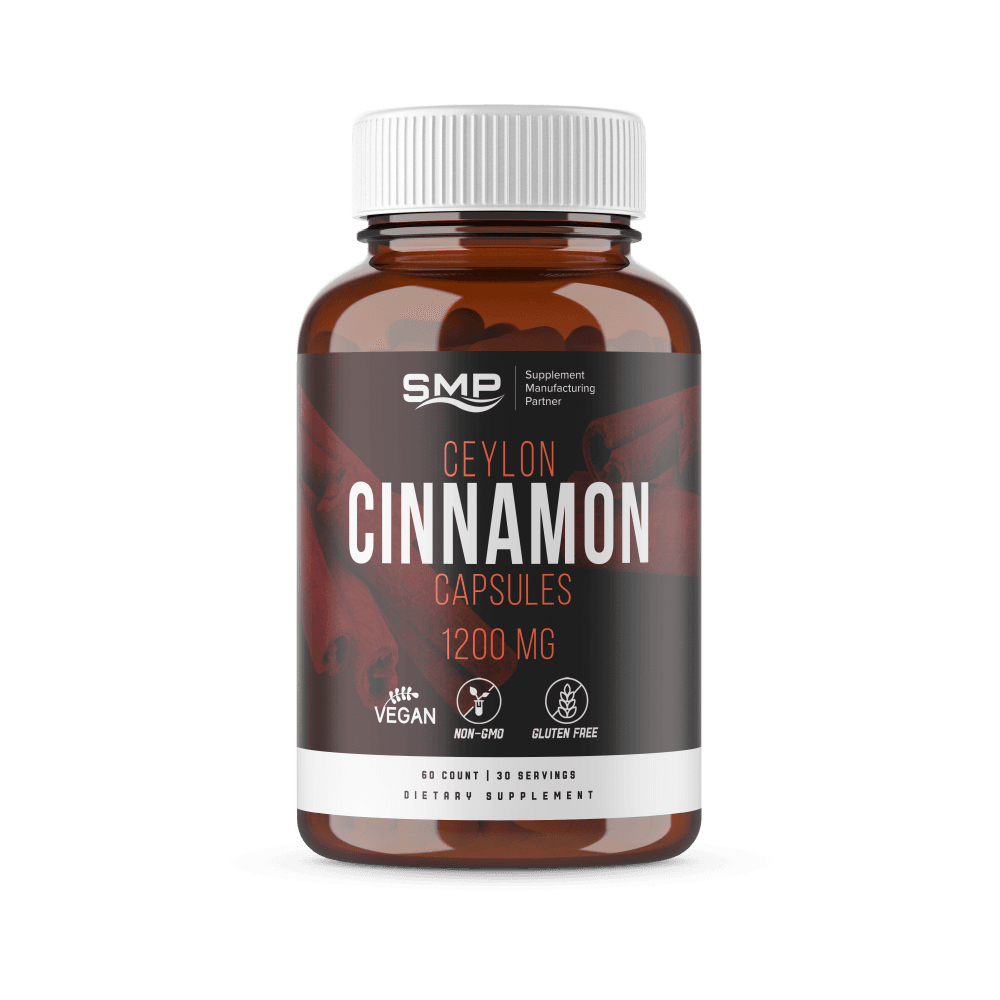 1,200mg Ceylon Cinnamon Veggie Capsules Per Serving with BioPerine® – Non-GMO – Vegan Friendly – Gluten-Free