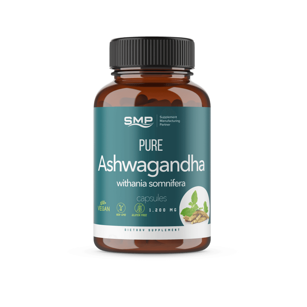 1,200mg Premium Ashwagandha Veggie Capsules Per Serving with BioPerine® – Non-GMO – Vegan Friendly – Gluten-Free