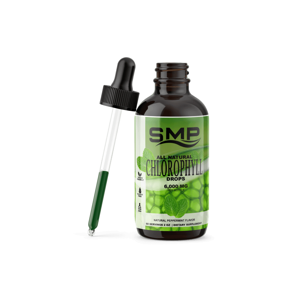All-Natural Liquid Chlorophyll Drops 6,000 mg – Natural Peppermint Flavor – Vegan – Non-GMO – Gluten-Free