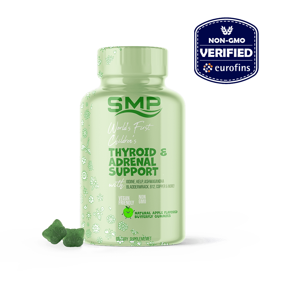Kids Amazing Thyroid Support (Worlds First) & Adrenal Gummies W/ Iodine & Kelp – Ashwagandha – Bladderwrack – Methyl B12 – Copper & More – Non-GMO – Gluten-Free – Vegan-Friendly