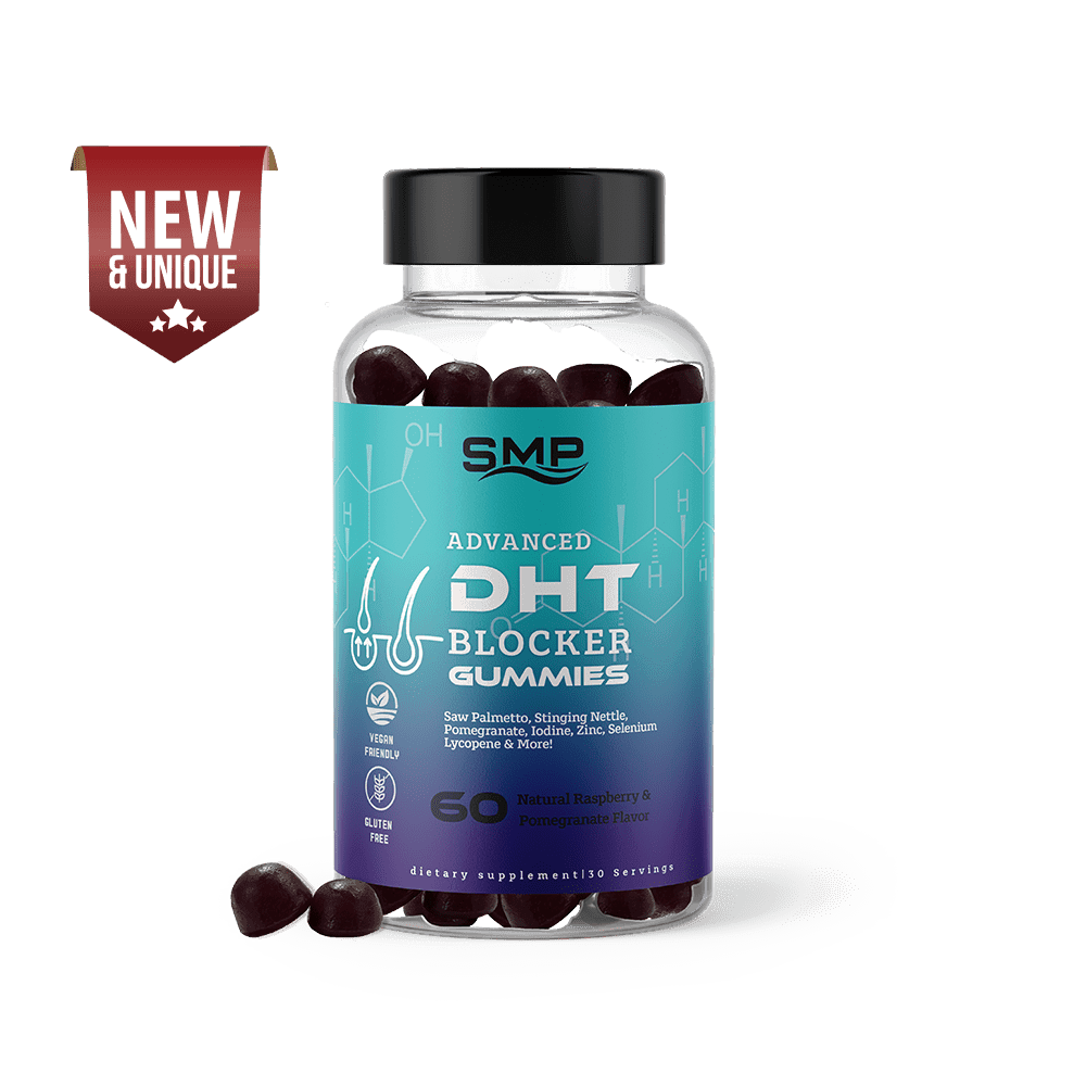 Advanced DHT Blocker Gummy – Saw Palmetto, Stinging Nettle, Iodine, Zinc, Selenium, & More! Natural Raspberry Pomegranate Flavor – Non-GMO – Gluten Free – Vegan Friendly