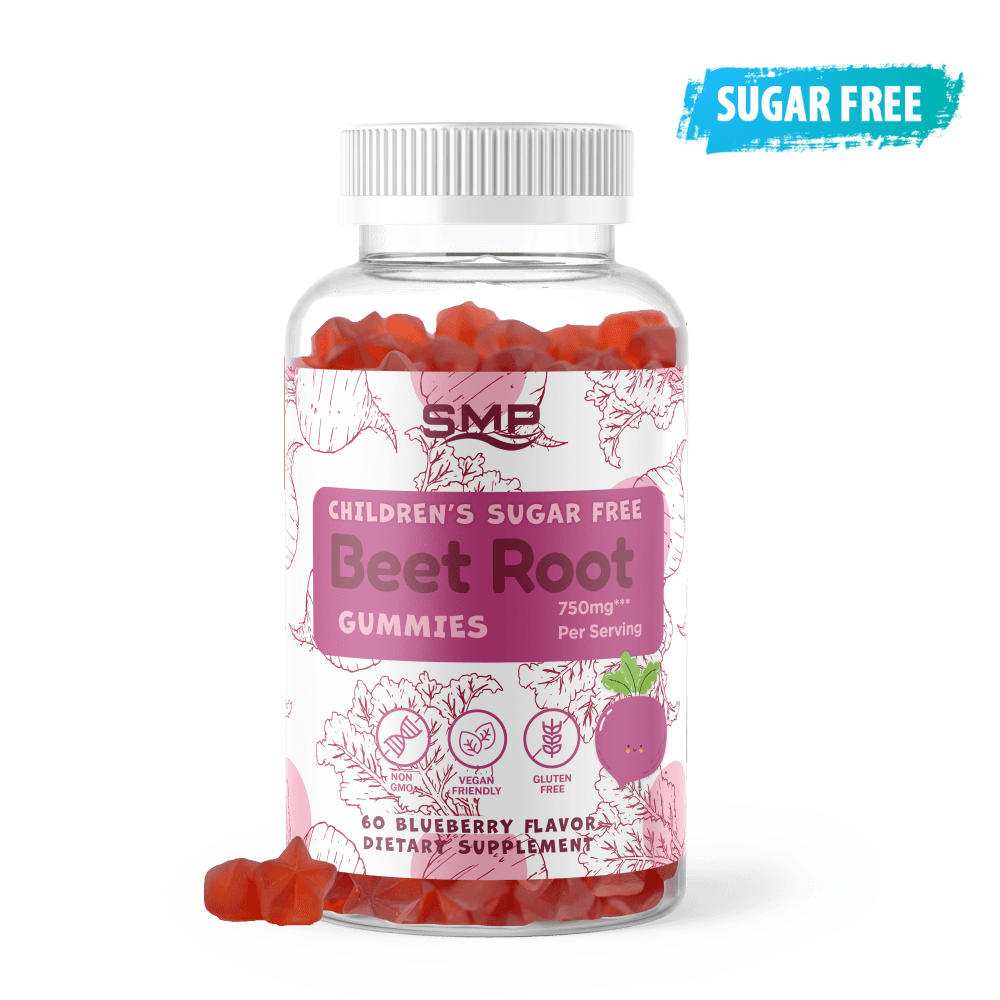 Kids 750mg*** Beet Root Gummy – Sugar Free – Natural Blueberry Flavor - Gluten Free - Non-GMO - Vegan Friendly