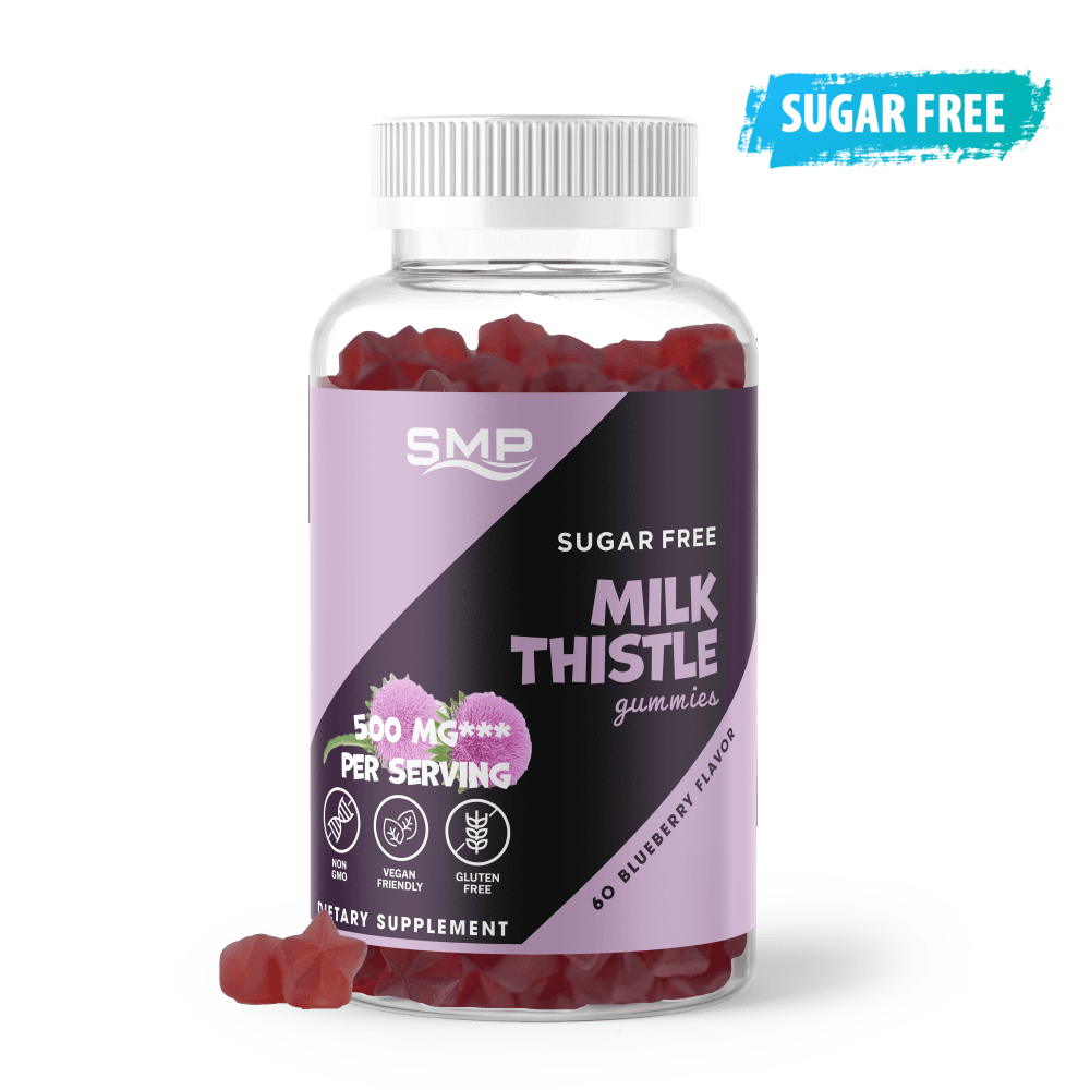 Kids 4+ 500mg*** Milk Thistle Gummy – Sugar Free – Natural Blueberry Flavor & Color - Gluten Free - Non-GMO - Vegan Friendly