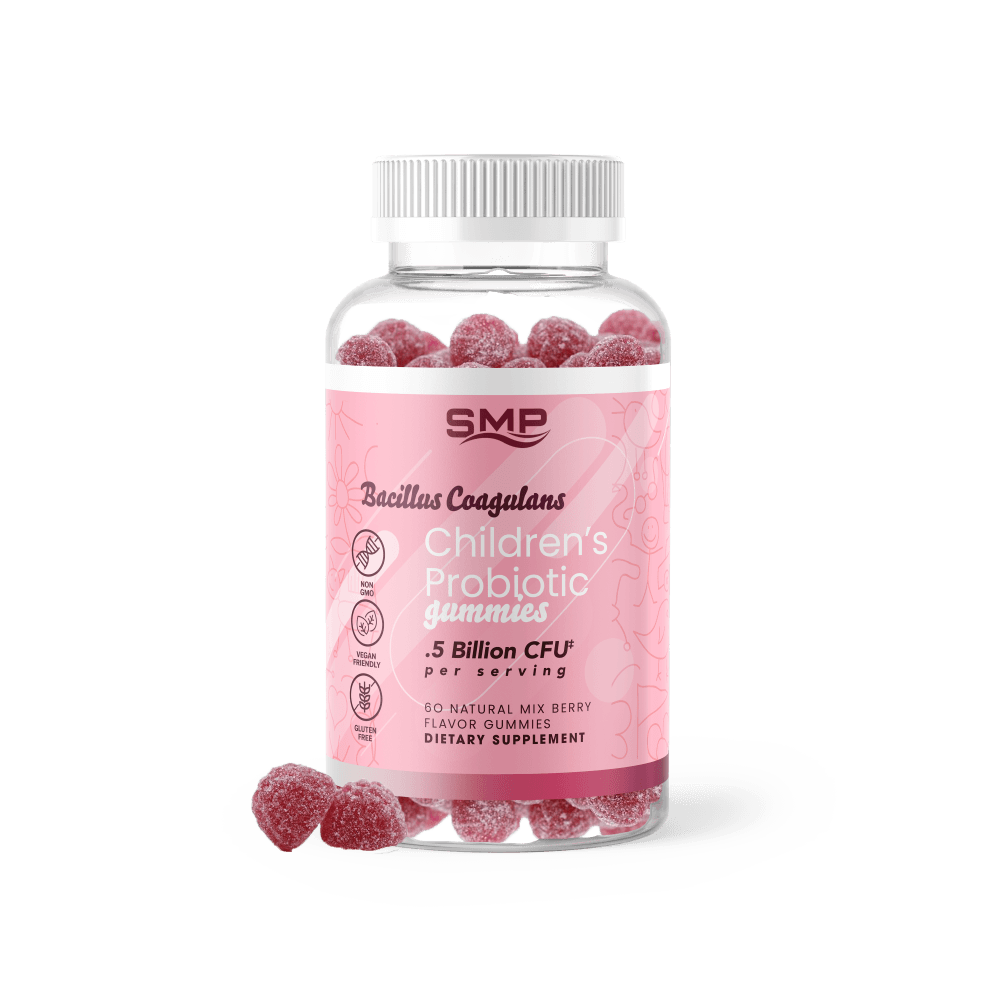 Kids Bacillus Coagulans Probiotic Gummies - Natural Mixed Berry Flavor – Non-GMO – Gluten Free – Vegan Friendly