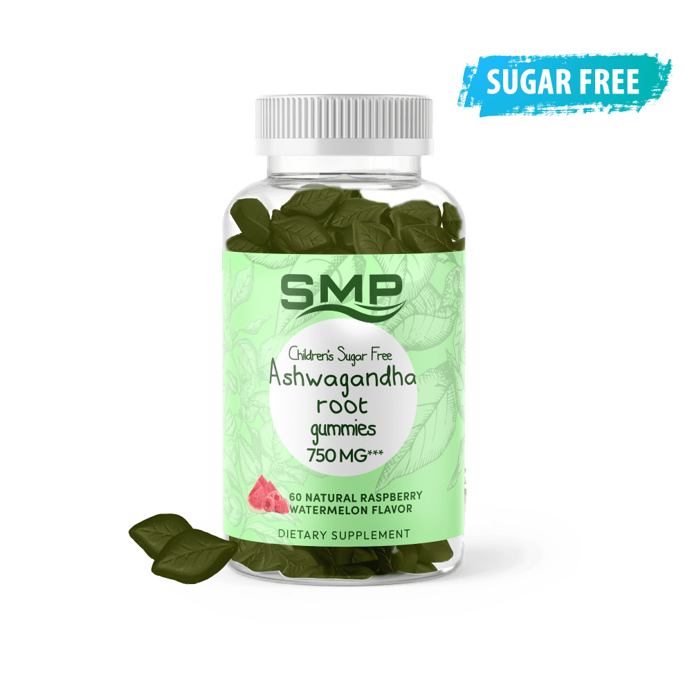 Kids 4+ Sugar Free Ashwagandha Root Gummies 1,500mg** – Contains Withanolides Extract – Natural Raspberry Watermelon Flavor – Leaf Shape – Non-GMO – Gluten-Free – Allergen-Free – Vegan