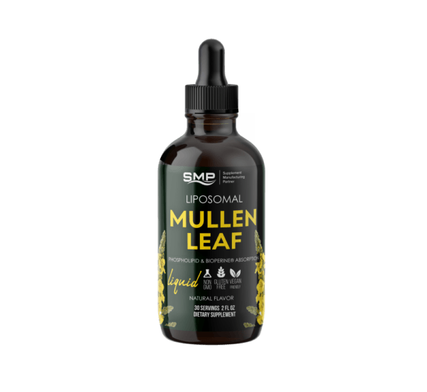 Liposomal Mullein Leaf Liquid – Phospholipid & Bioperine® Absorption - 30 Servings - 2oz – Natural Flavors – Gluten Free – Non-GMO – Vegetarian Friendly